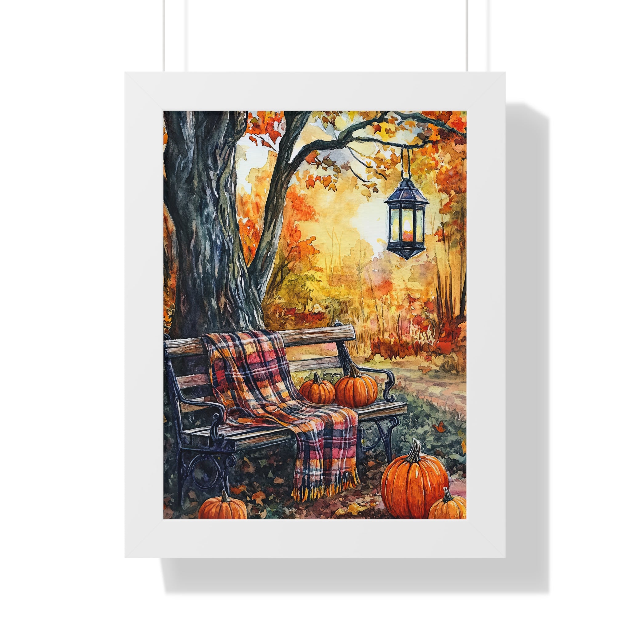 Framed Paper Print - Golden Pause in Fall