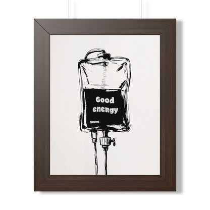 Framed Paper Print - Good Energy IV Bag