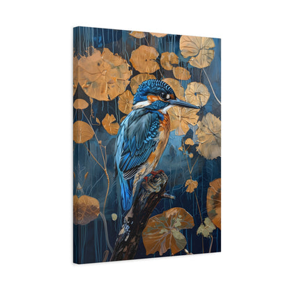 1.25" Matte Canvas - Golden Leaves Kingfisher