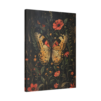 .75" Matte Canvas - Nocturnal Butterfly Garden