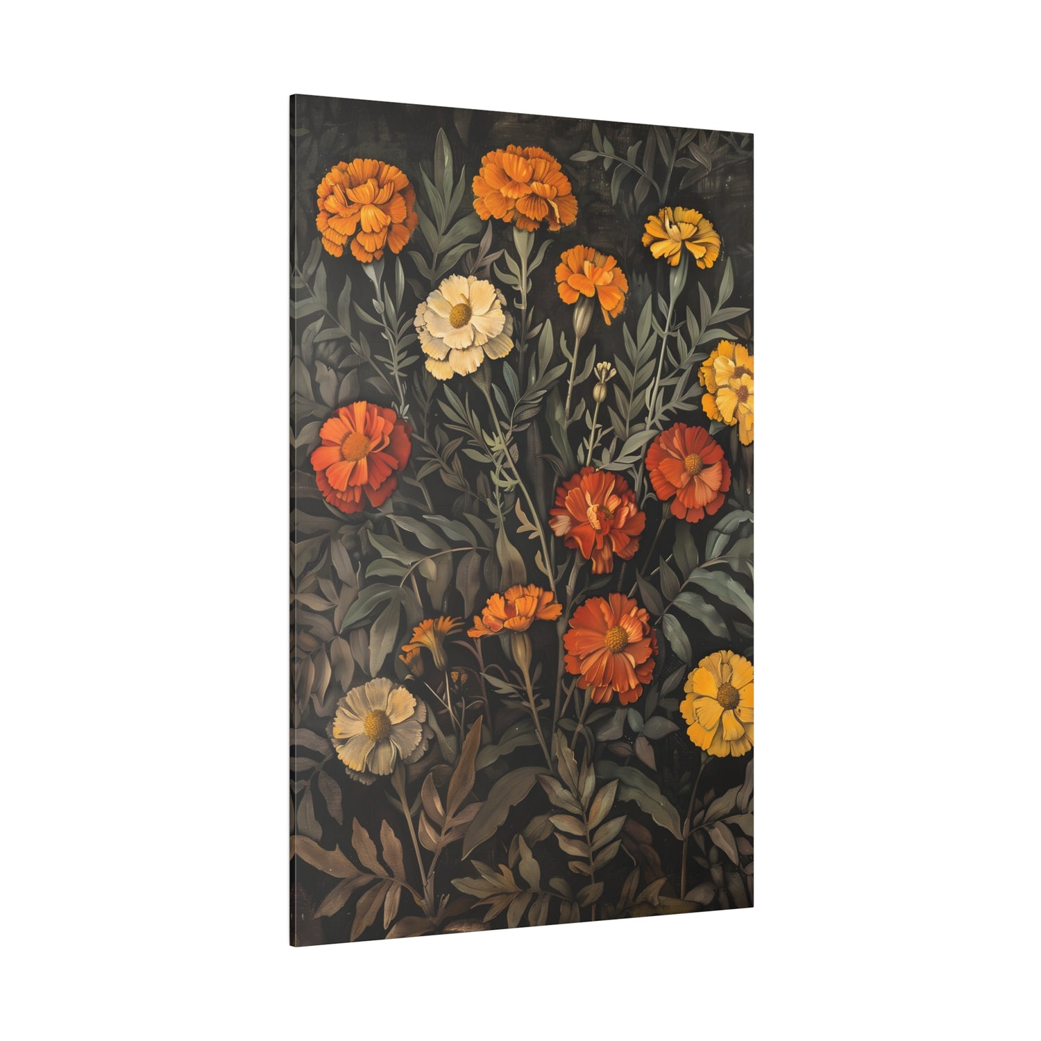 .75&quot; Matte Canvas - Marigold Midnight Garden