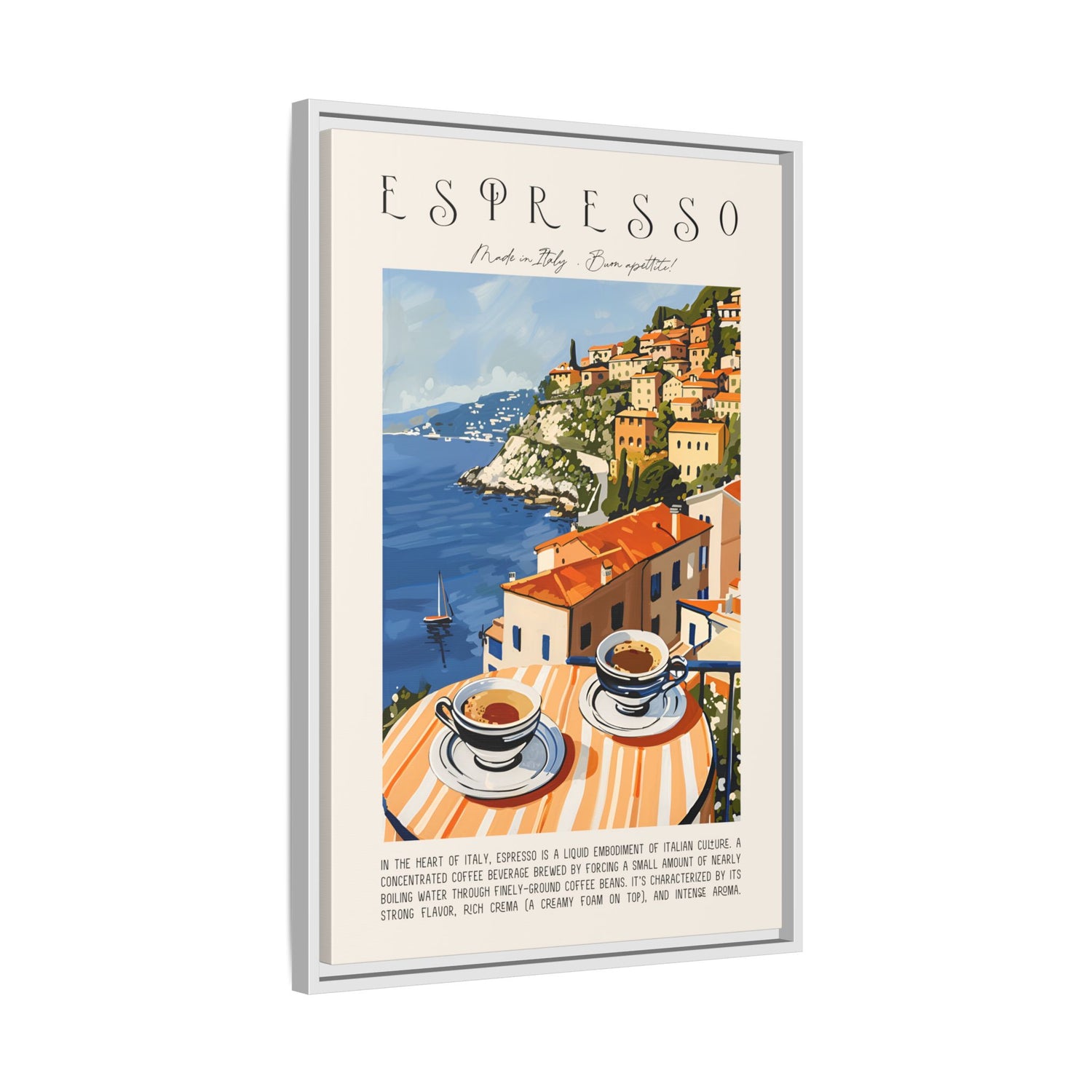 Framed Canvas - Espresso Views of Italy