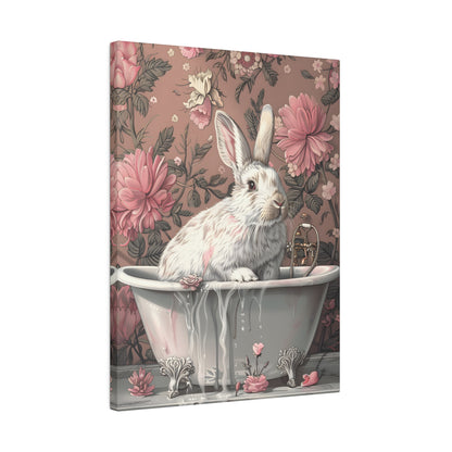 .75&quot; Matte Canvas - Bathing Bunny Bloom