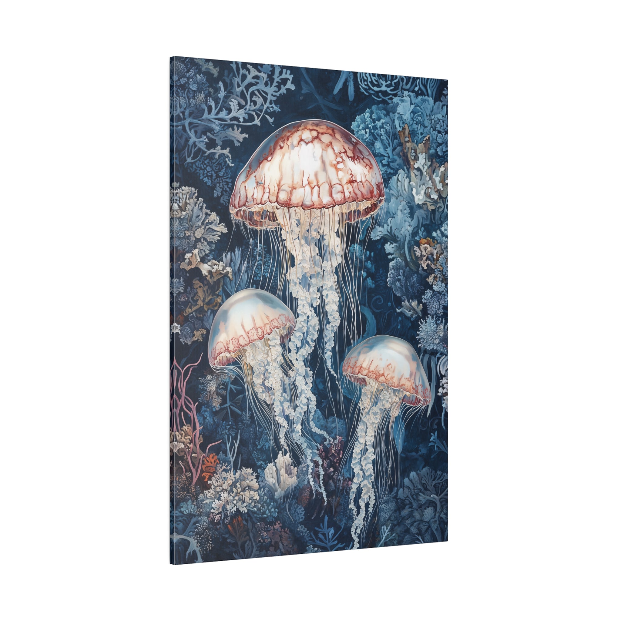 .75&quot; Matte Canvas - Ethereal Ocean Jellyfish