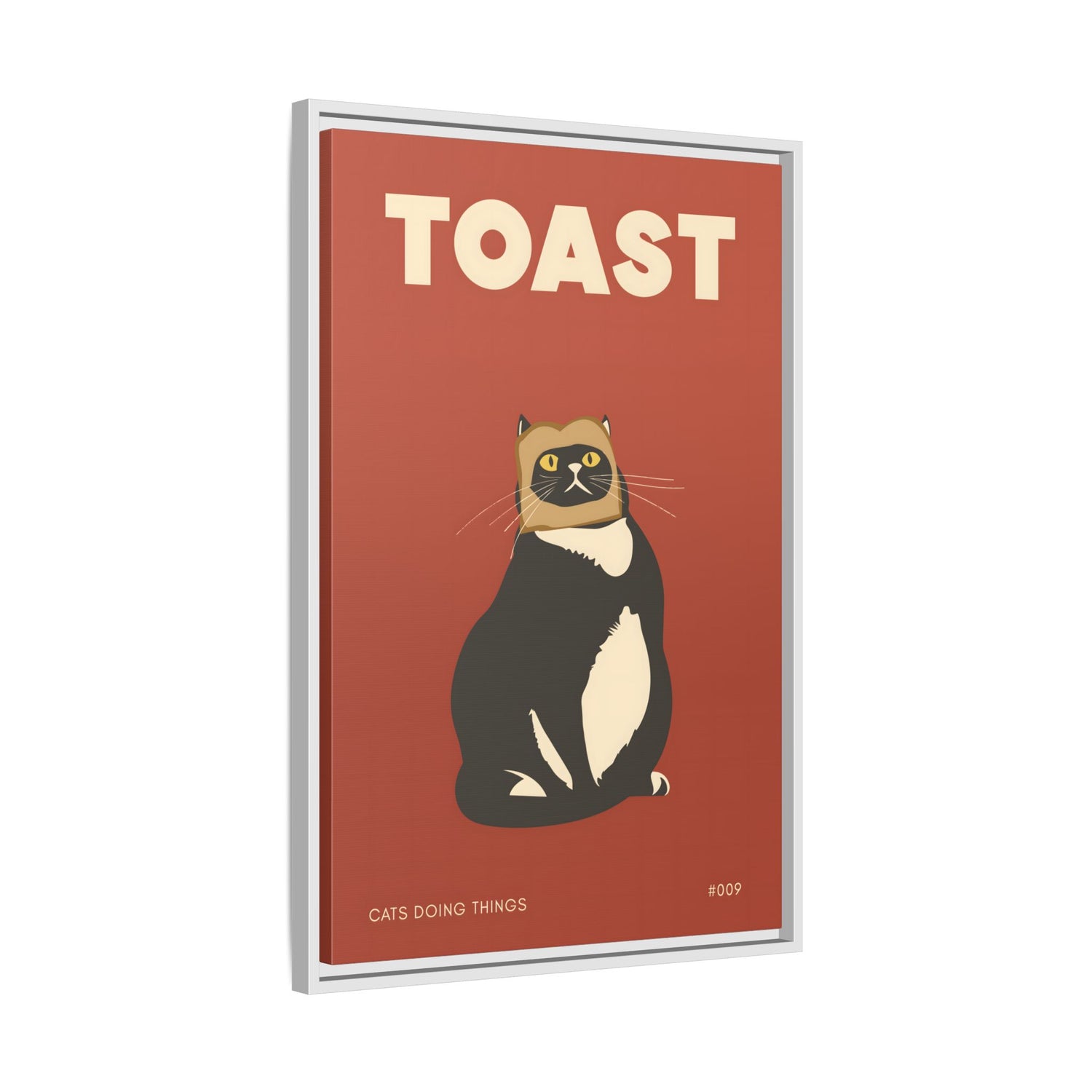 Framed Canvas - Toasted Feline Fancy