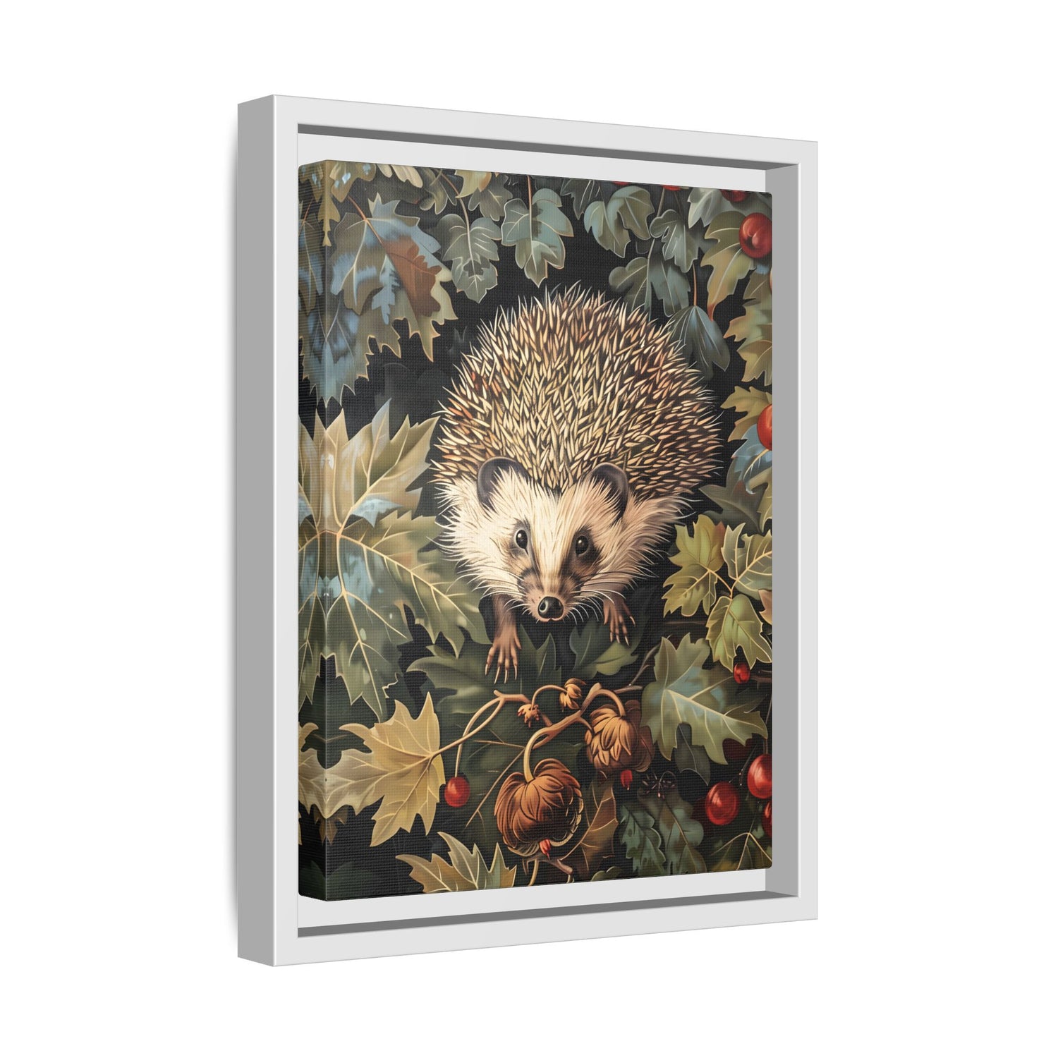Framed Canvas - Woodland Hedgehog Hideaway