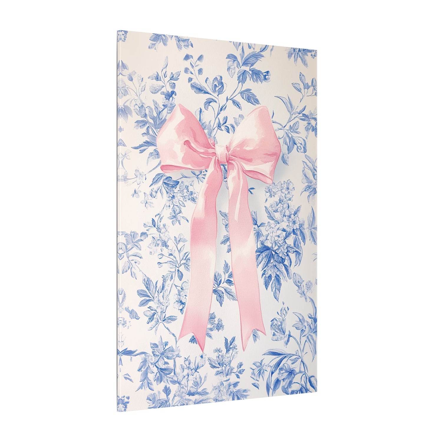 .75" Matte Canvas - Pink Bow Floralscape