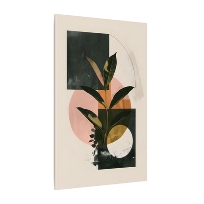 .75" Matte Canvas - Blush Geometry Leafscape