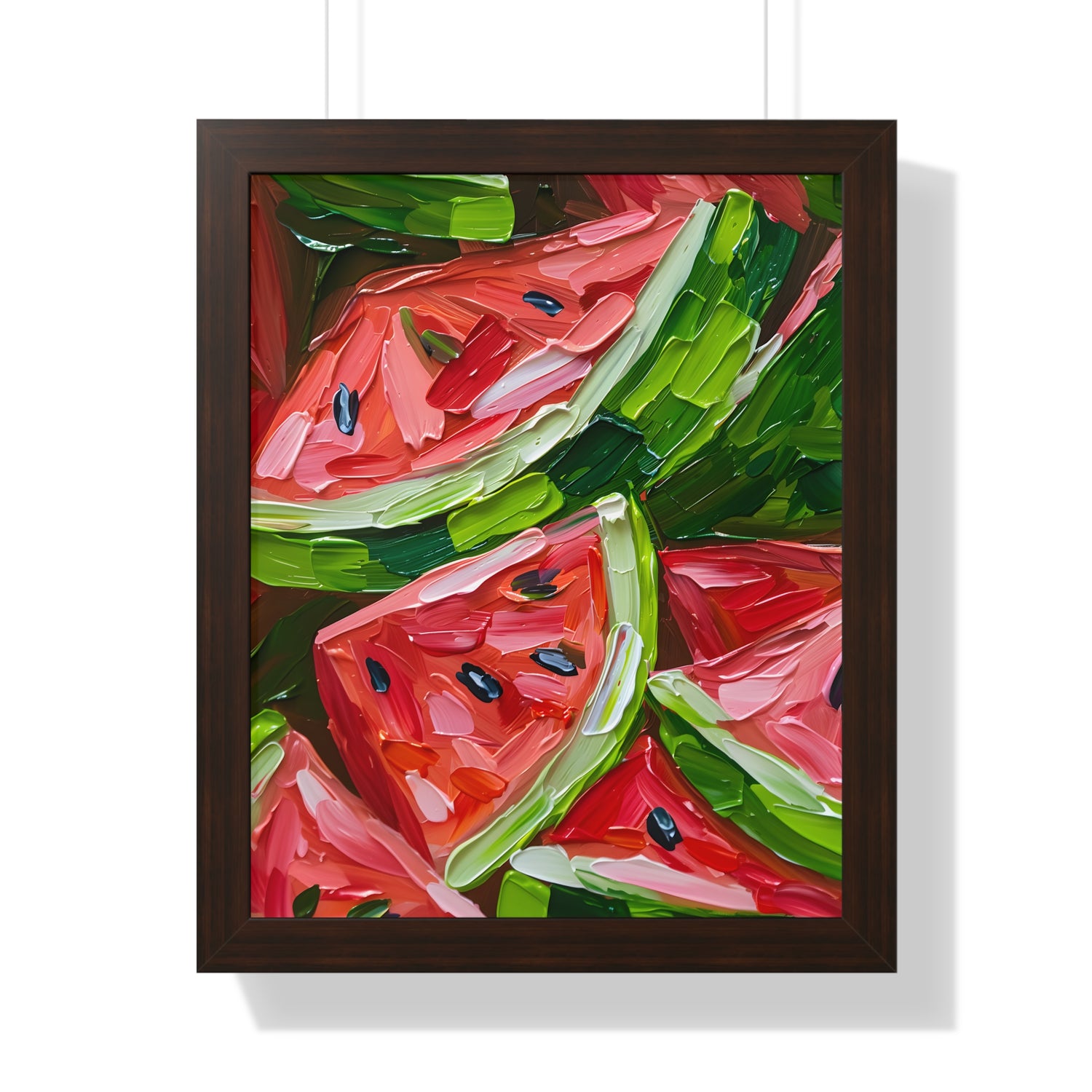 Framed Paper Print - Juicy Watermelon Slices