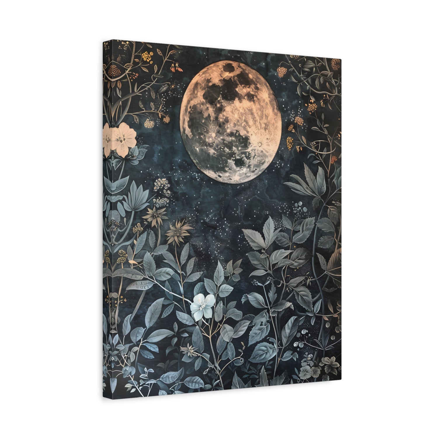 1.25" Matte Canvas - Midnight Moonlit Garden