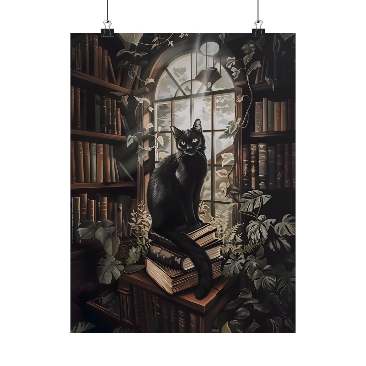 Book Hoarder Feline Gaze