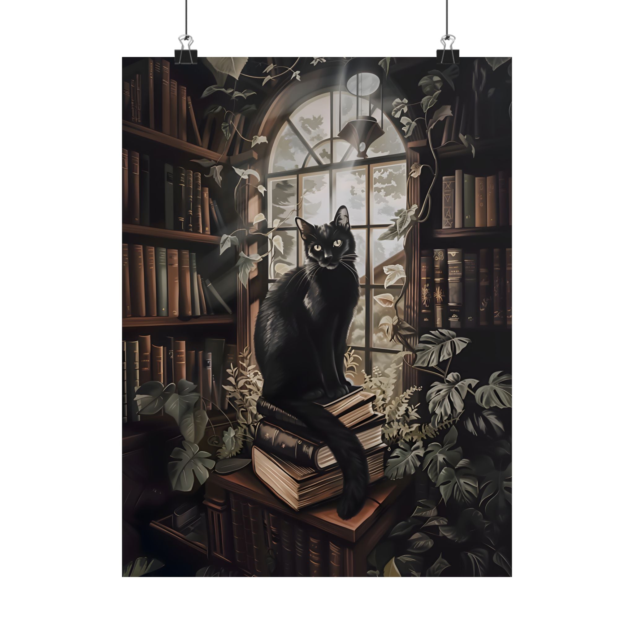 Book Hoarder Feline Gaze