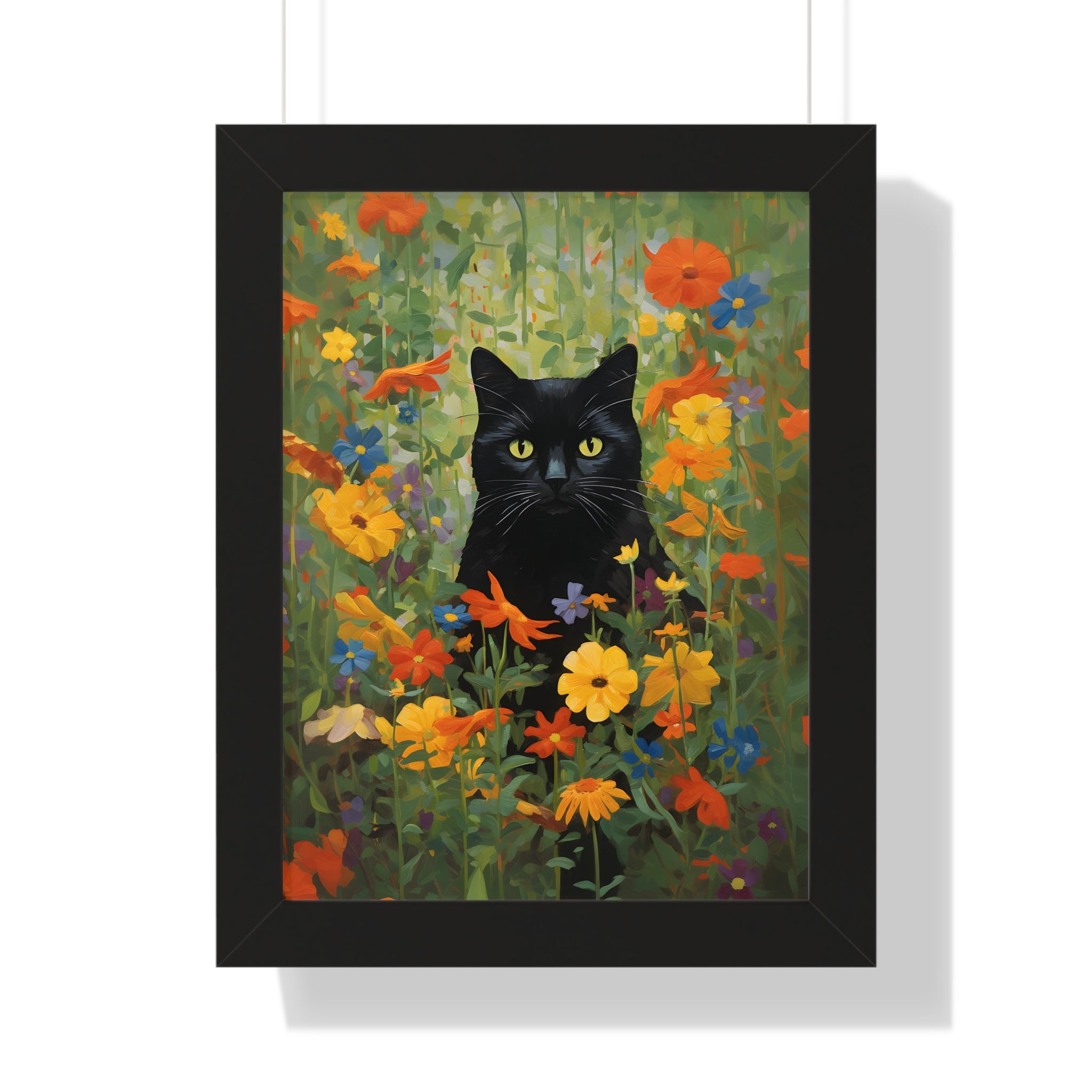 Framed Paper Print - Midnight Whiskers in Bloom