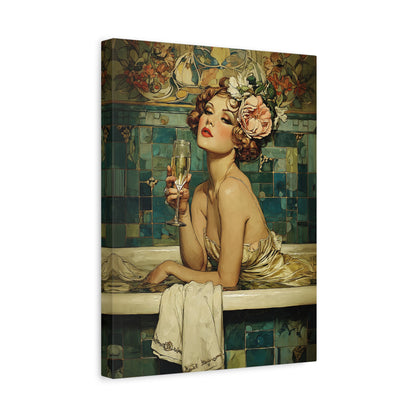 1.25" Matte Canvas - Champagne Bathtub Coquette