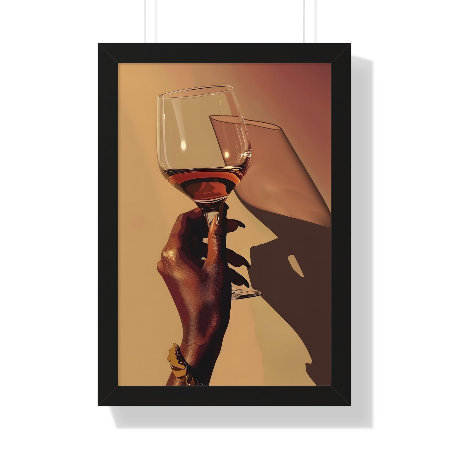 Framed Paper Print - Golden Hour Wine Toast