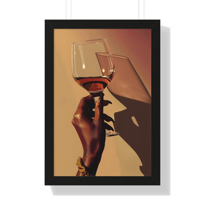 Framed Paper Print - Golden Hour Wine Toast