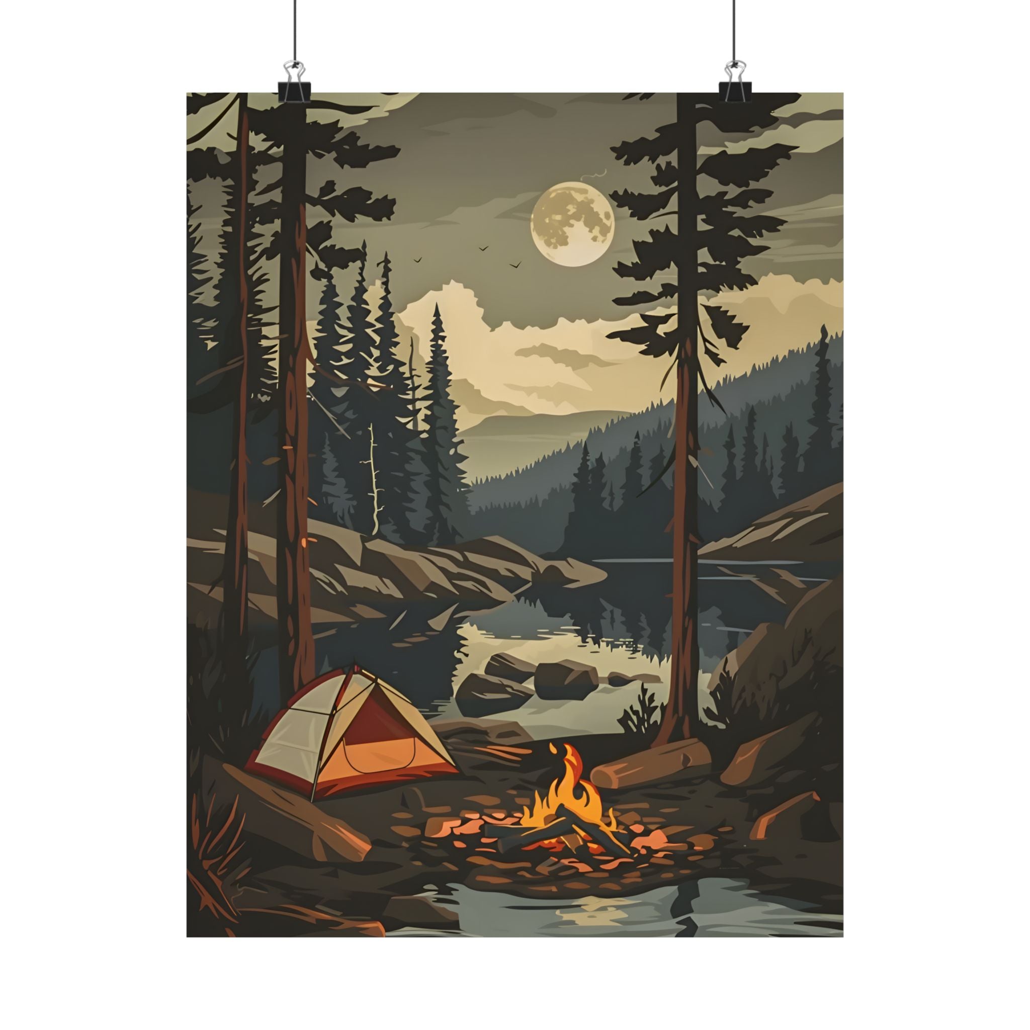 Moonlit Campfire Escape