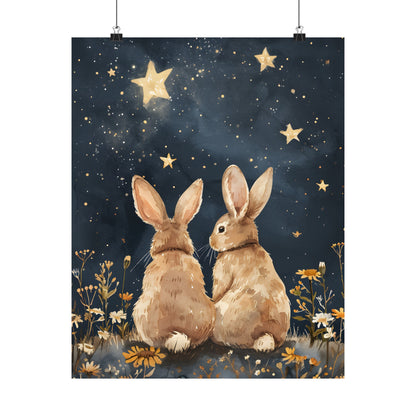 Stargazing Bunnies Love