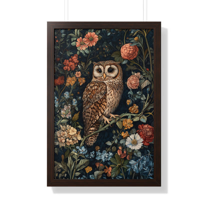 Framed Paper Print - Guardian of the Floral Night