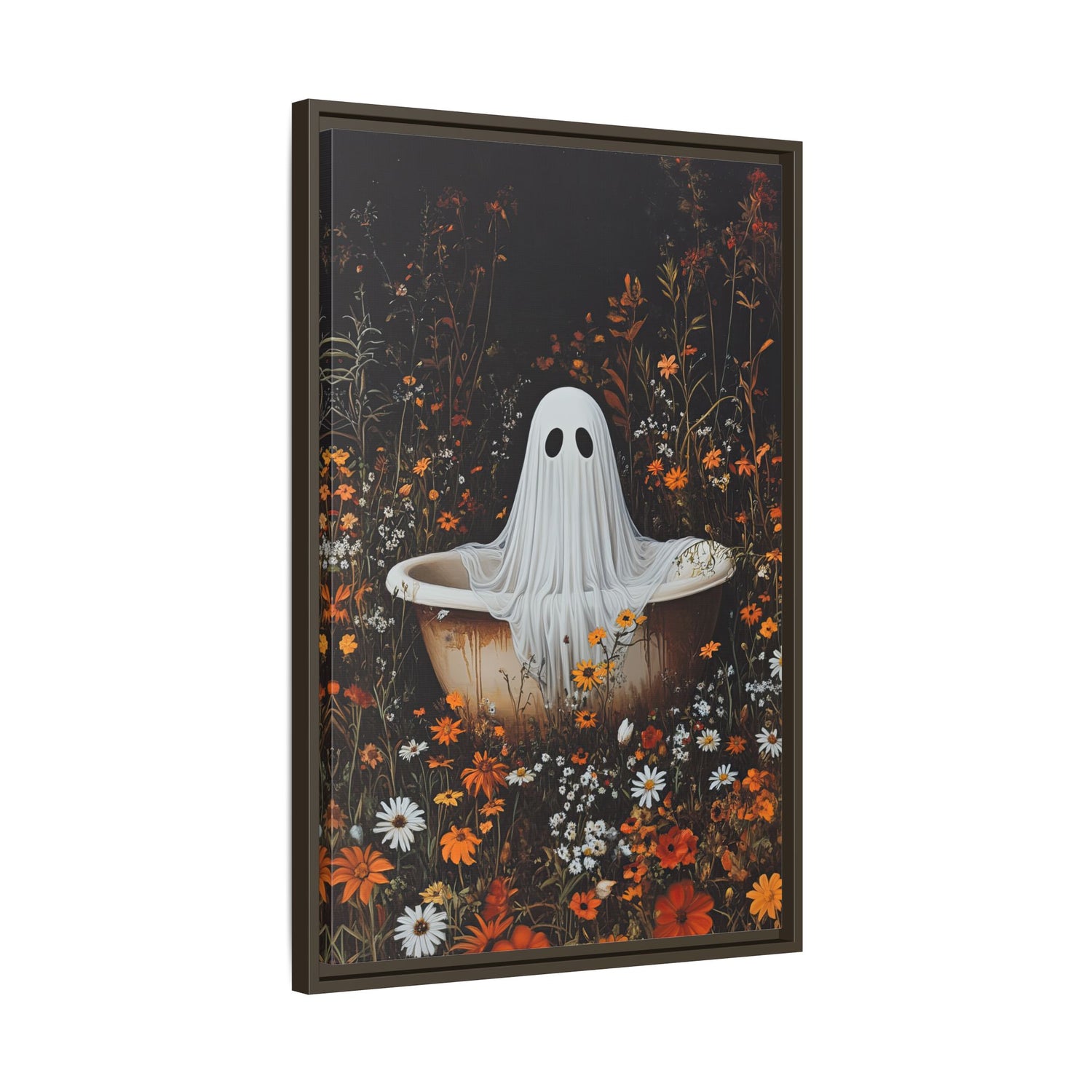 Framed Canvas - Wildflower Bathtub Ghost
