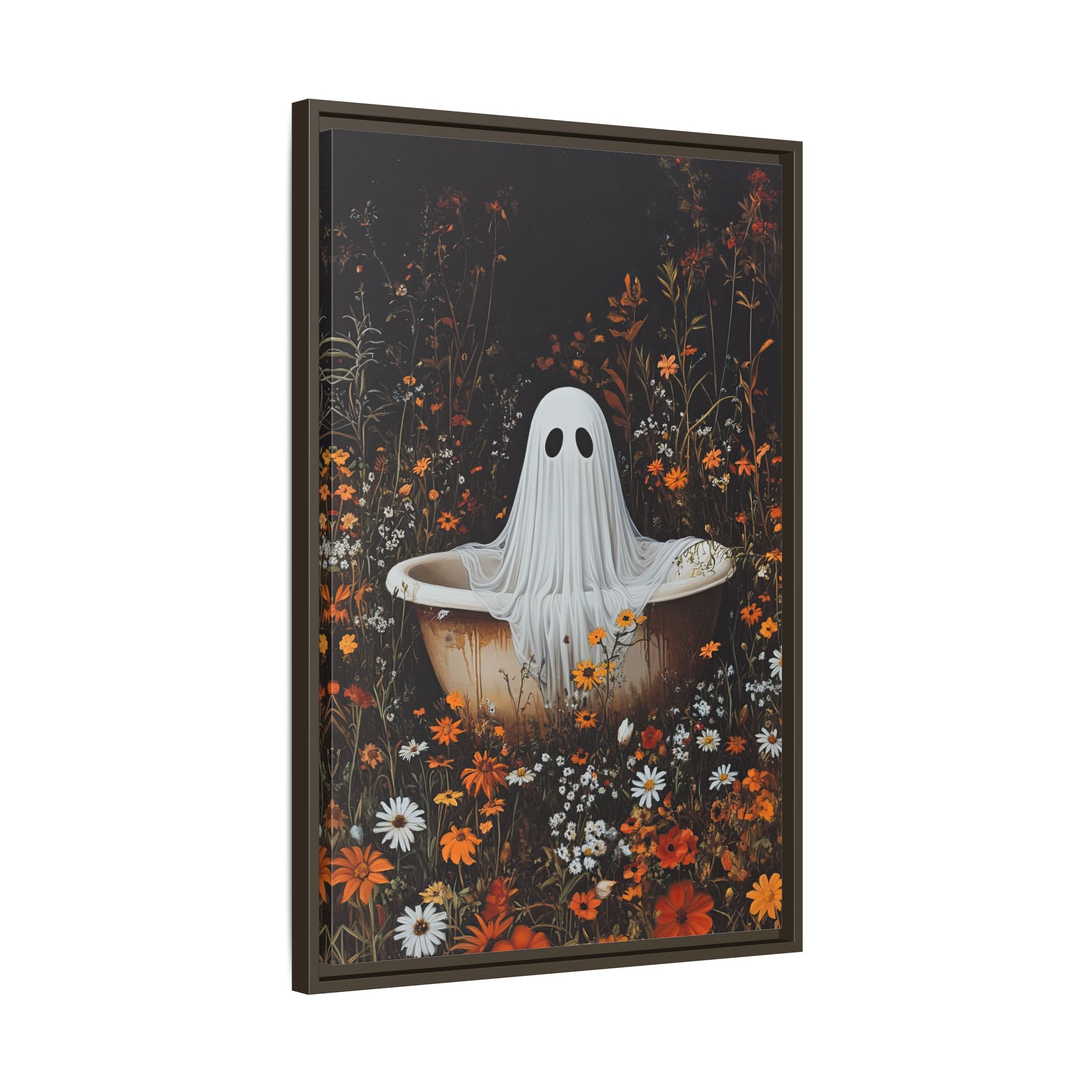 Framed Canvas - Wildflower Bathtub Ghost