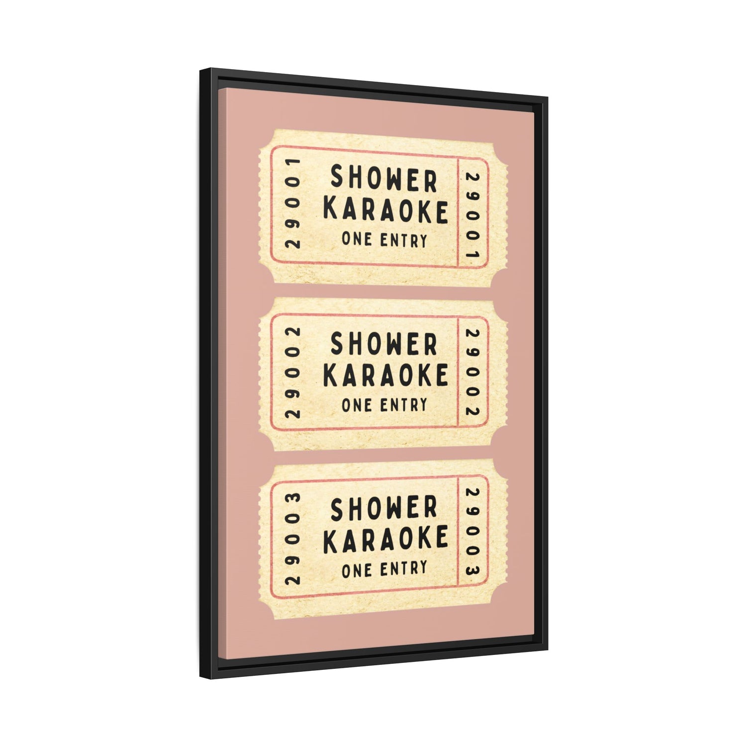 Framed Canvas - Shower Karaoke Admit Ticket