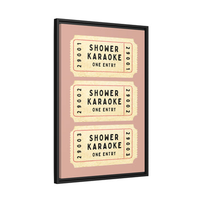 Framed Canvas - Shower Karaoke Admit Ticket
