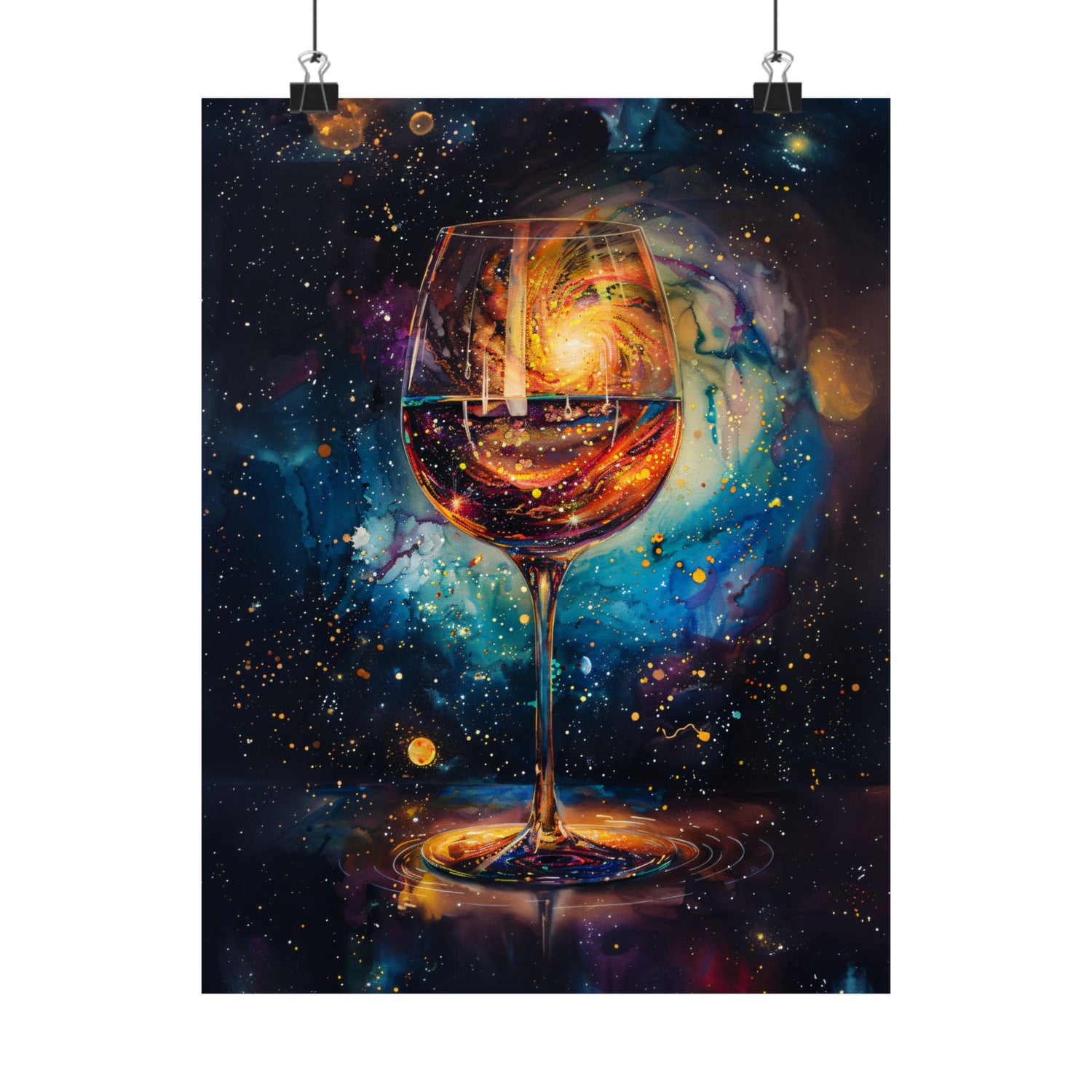 Cosmic Swirl in Wine Glass