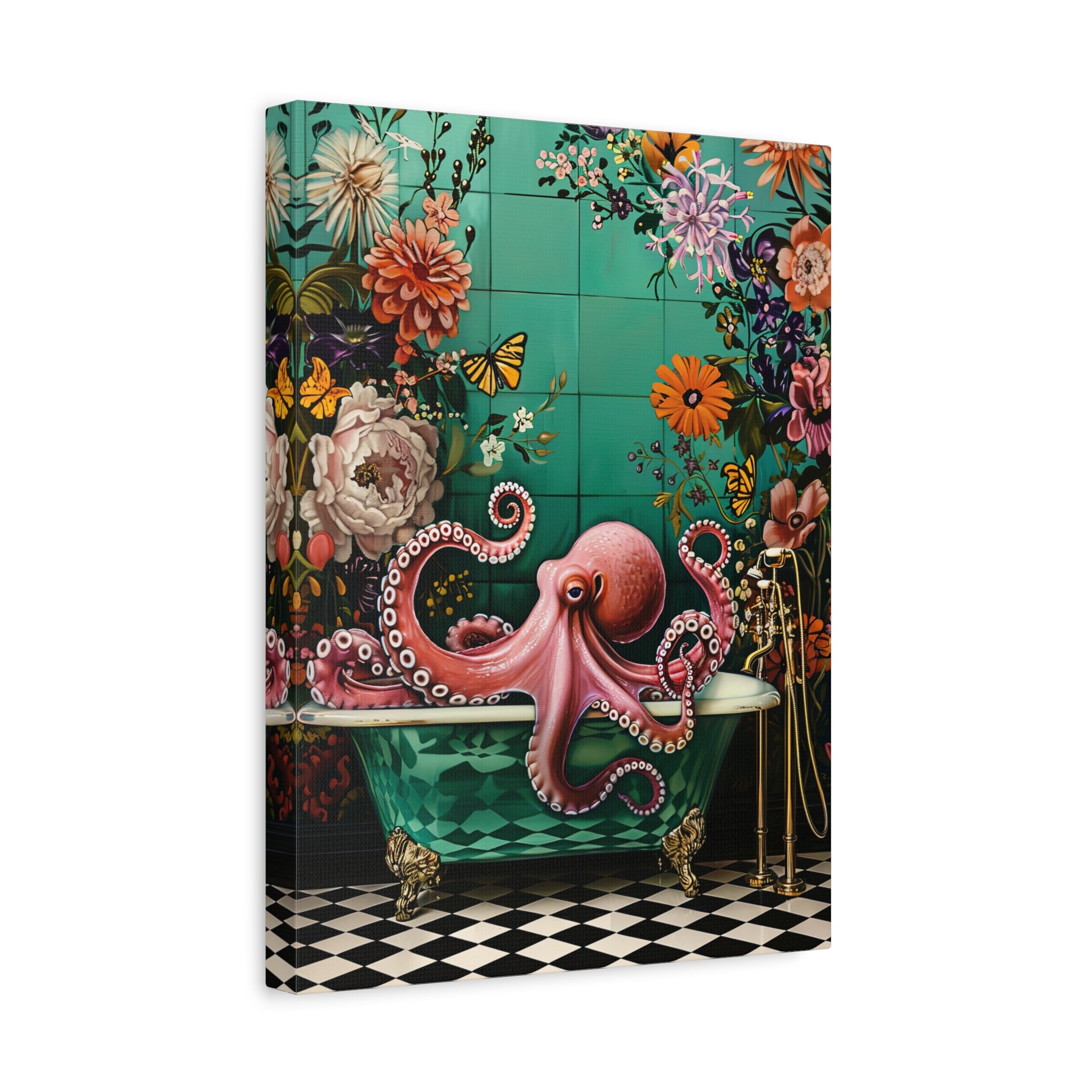1.25" Matte Canvas - Octopus Bath Royale