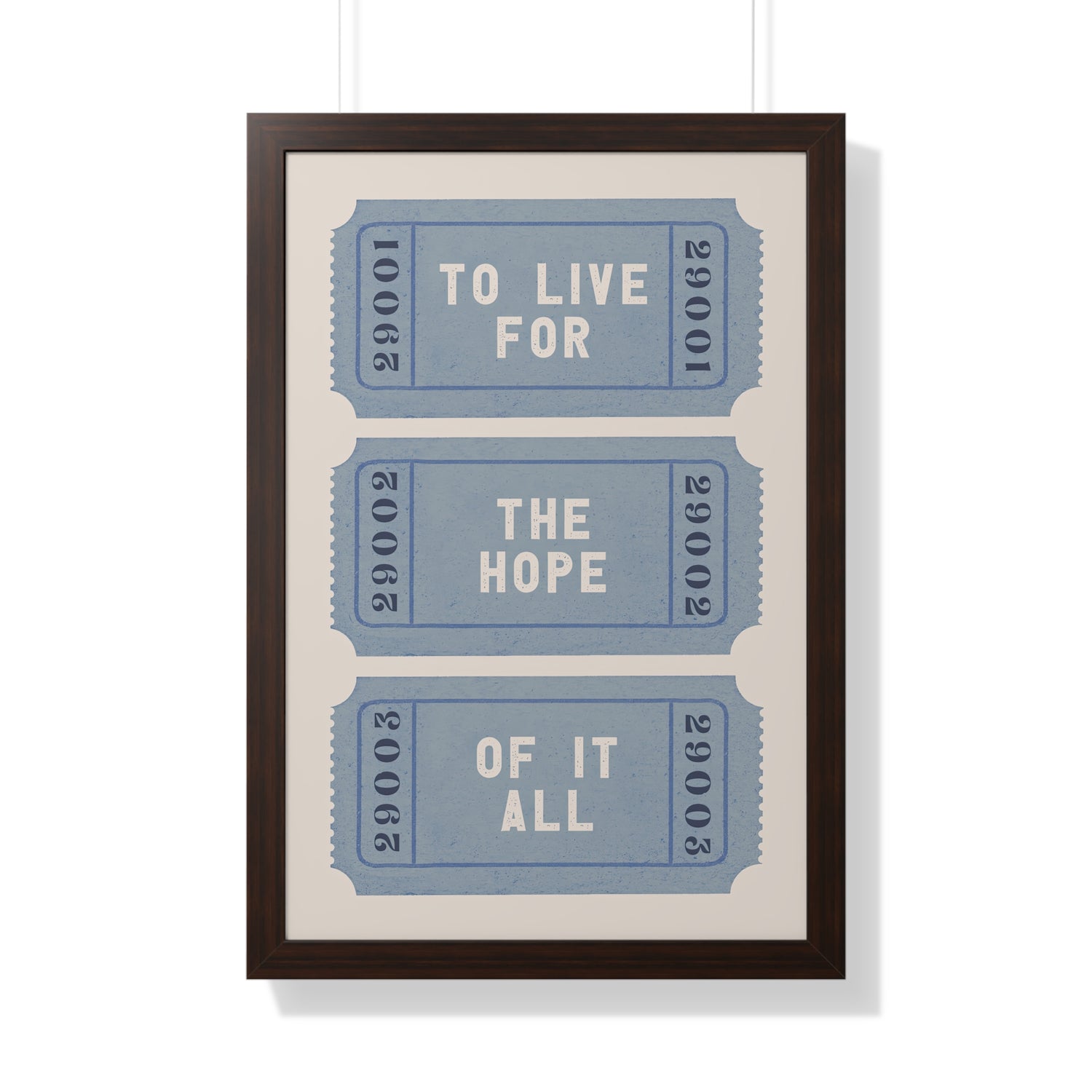 Framed Paper Print - The Hope Ticket Trilogy