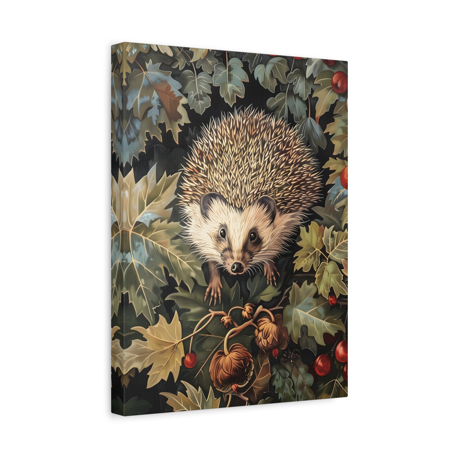 1.25" Matte Canvas - Woodland Hedgehog Hideaway