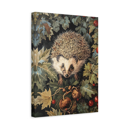 1.25" Matte Canvas - Woodland Hedgehog Hideaway