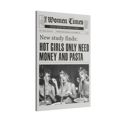 .75" Matte Canvas - Retro Pasta Gazette