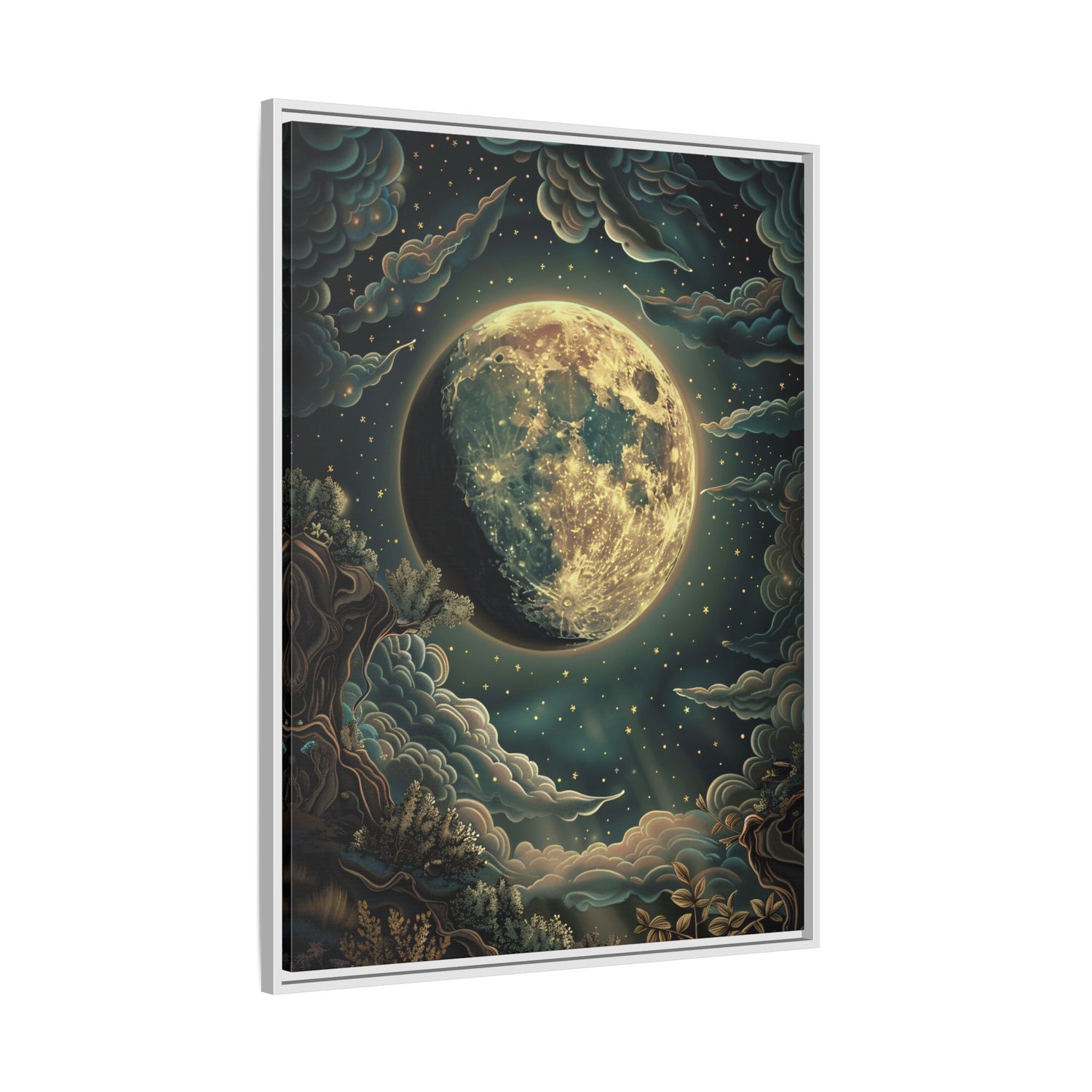 Framed Canvas - Waxing Gibbous Dreamscape