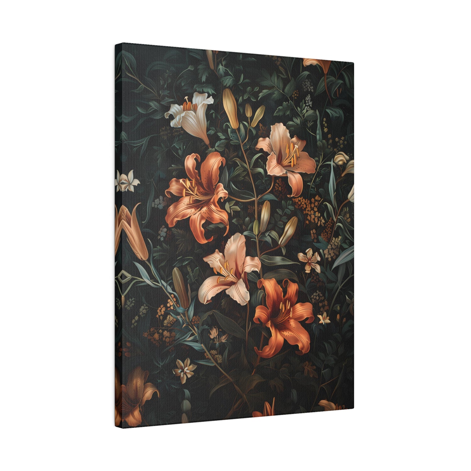 .75&quot; Matte Canvas - Elegant Blooming Lilies