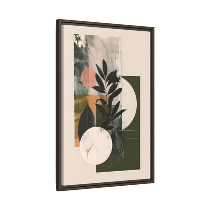 Framed Canvas - Earthy Geometric Botanicals