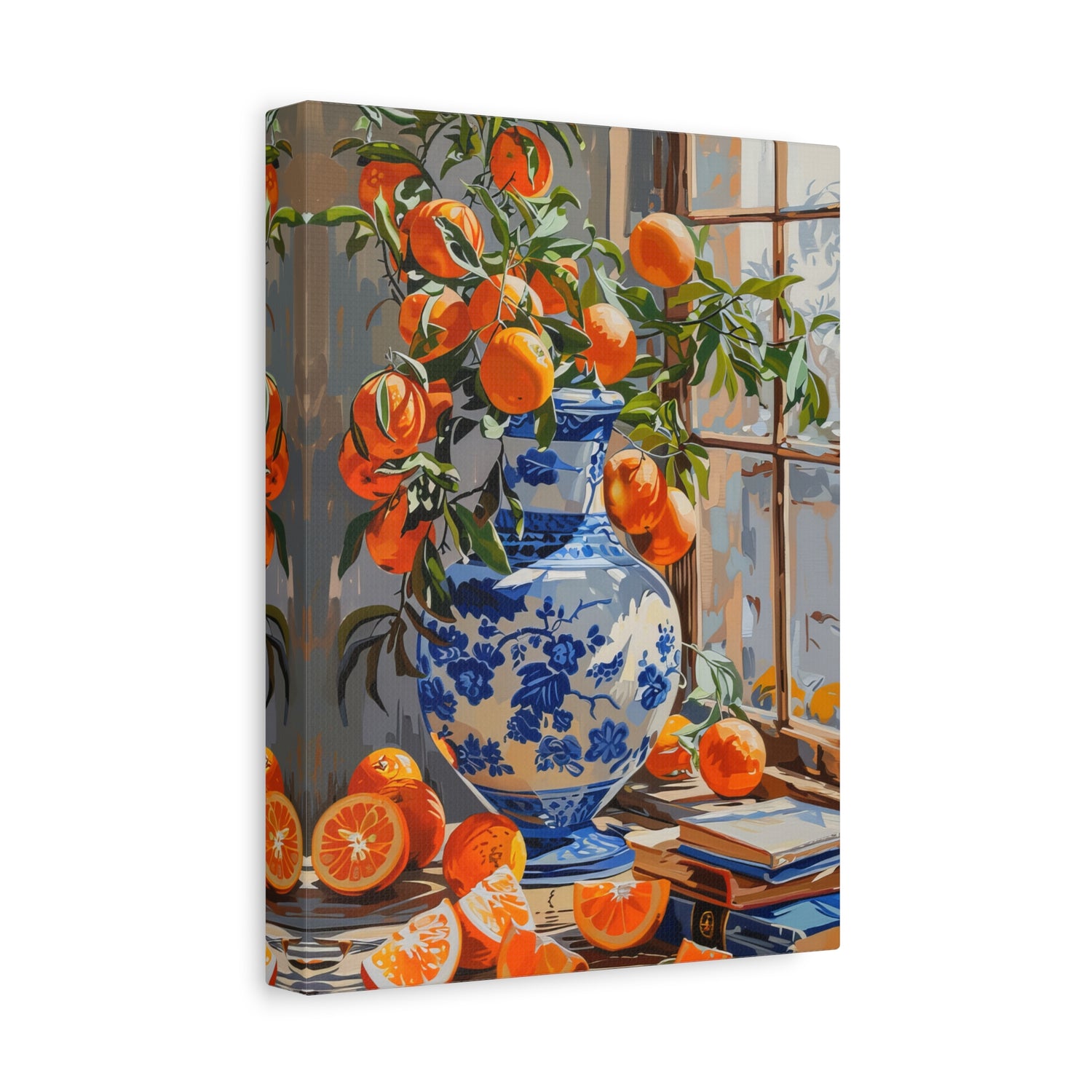 1.25" Matte Canvas - Sunlit Citrus &amp; Porcelain