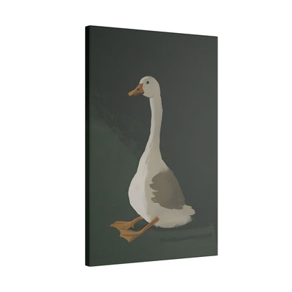 .75" Matte Canvas - Sitting Goose in Spotlight