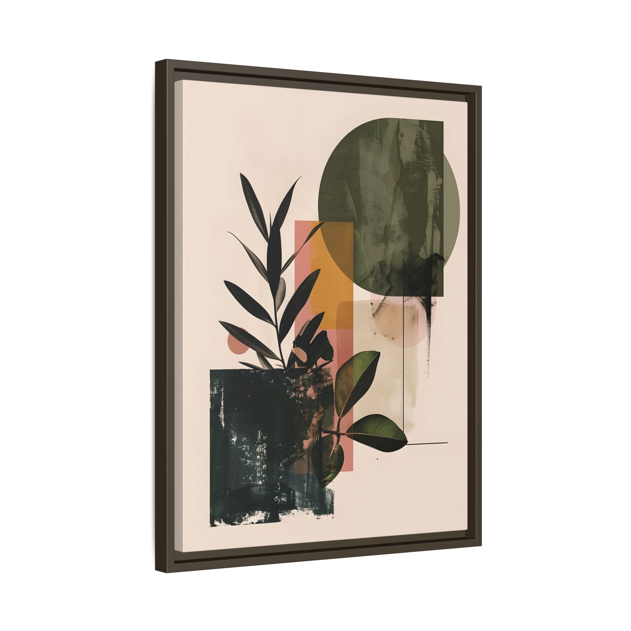 Framed Canvas - Sage Geometry Botanicals