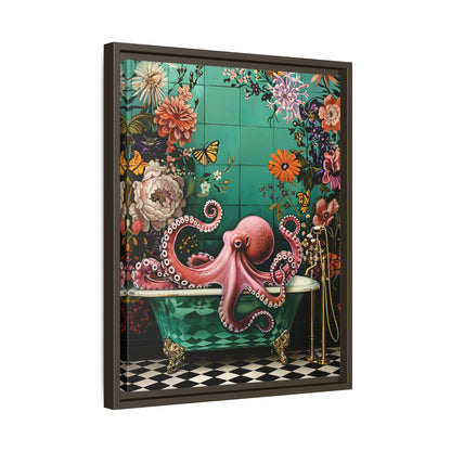 Framed Canvas - Octopus Bath Royale
