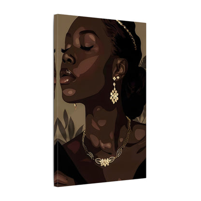 .75" Matte Canvas - Golden Melanin Muse