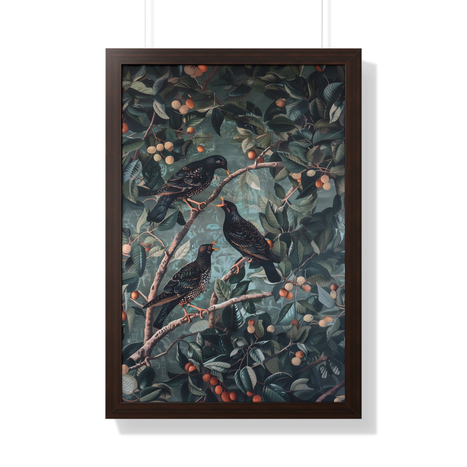 Framed Paper Print - Starlings in Orchard