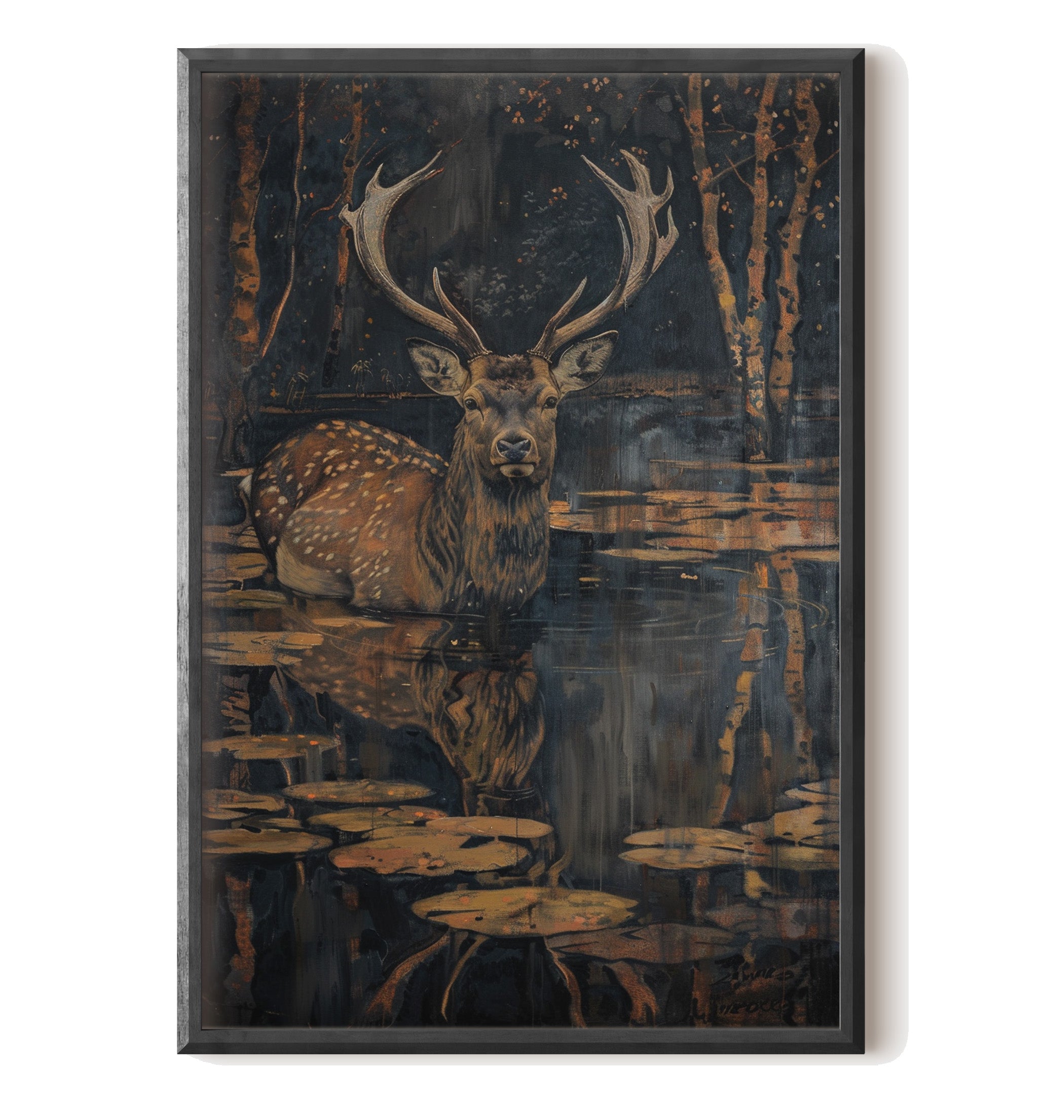 Twilight Stag Reflection