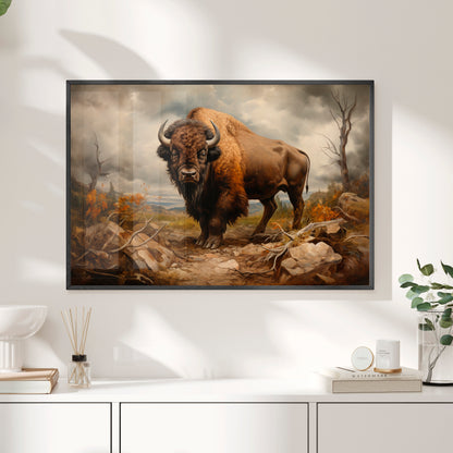 Framed Paper Print -  Thundering Prairie King