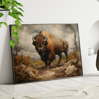 Framed Paper Print -  Thundering Prairie King