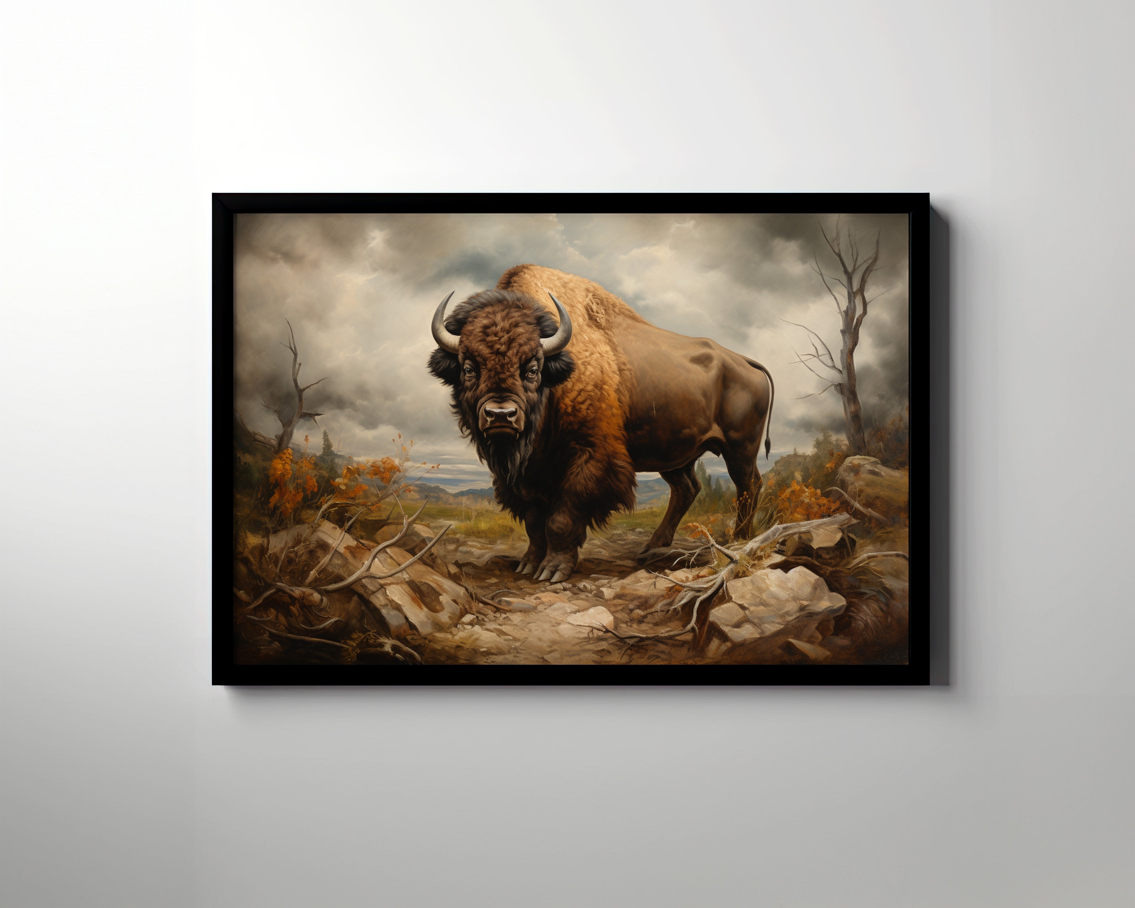 Framed Paper Print -  Thundering Prairie King