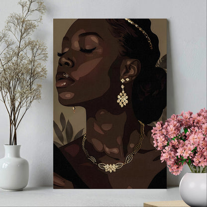 .75" Matte Canvas - Golden Melanin Muse