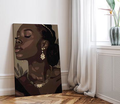 .75" Matte Canvas - Golden Melanin Muse
