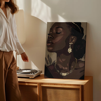 .75" Matte Canvas - Golden Melanin Muse