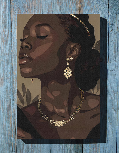 .75" Matte Canvas - Golden Melanin Muse
